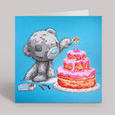 Crystal Art Card 18cm x 18cm - Tatty Teddy "Happy Birthday"
