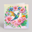 Crystal Art Card 15cm x 15cm - Hummingbird
