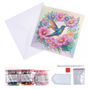 Crystal Art Card 15cm x 15cm - Hummingbird