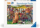 Cute Dogs In Garden 500pc Jigsaw Puzzle