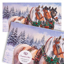 Crystal Art Card 18cm x 18cm - Jolly Horses