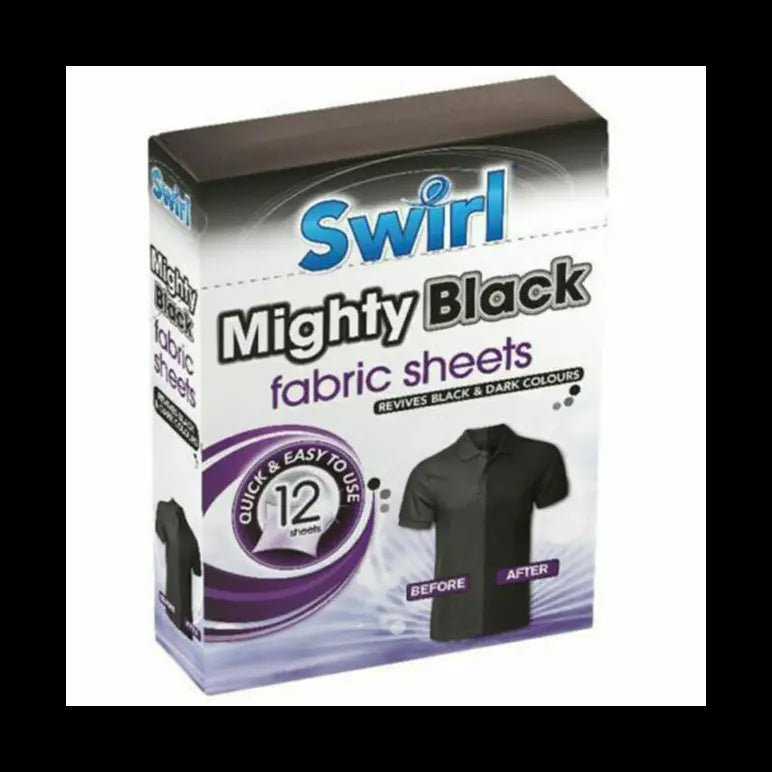 Swirl Mighty Black Fabric Sheets