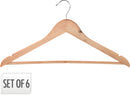 Coat Hangers Wood 6pk