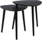 Set of 2 Side Tables - Black