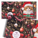 Crystal Art Card 18cm x 18cm - Kitten's Christmas