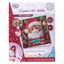 Crystal Art Card 18cm x 18cm - Kitten's Christmas
