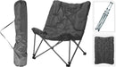 Cushioned Camping Chair - Grey