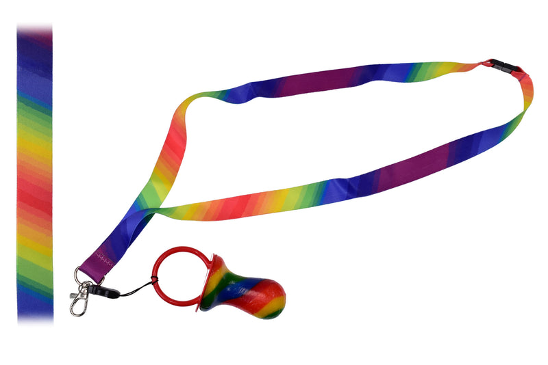 Rock Dummy With Rainbow Lanyard