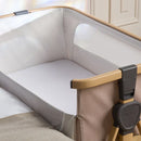 Silver Cross Lunar Bedside Crib - Oatmeal