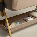 Silver Cross Lunar Bedside Crib - Oatmeal