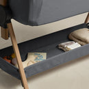 Silver Cross Lunar Bedside Crib - Whisper Grey