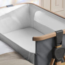 Silver Cross Lunar Bedside Crib - Whisper Grey