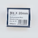 Standard Woodscrew 4.0 x 20mm Boxed