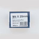 Standard Woodscrew 4.0 x 25mm Boxed