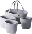 Cotton Rope Storage Baskets - Set of 4
