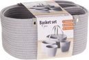 Cotton Rope Storage Baskets - Set of 4