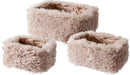 Faux Fur Storage Basket - Set of 3