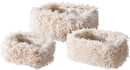Faux Fur Storage Basket - Set of 3