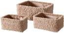 Faux Fur Storage Basket - Set of 3