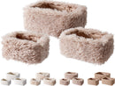 Faux Fur Storage Basket - Set of 3