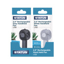 2.5" Rechargebale Hand Held Mini Fan Assorted