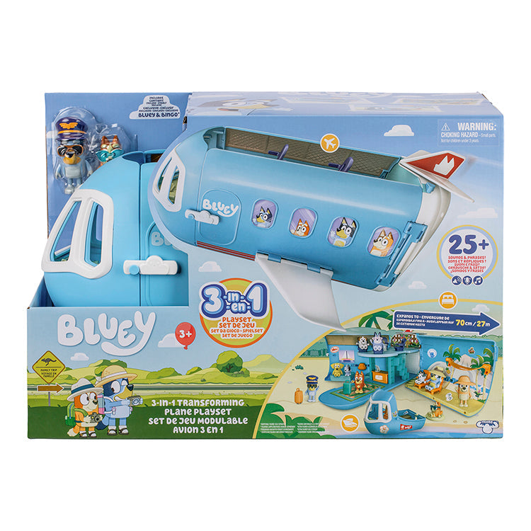 Bluey 3-In-1 Transforming Plane Playset