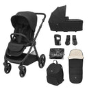 Maxi Cosi Oxford Essentials Pram Bundle - Twillic Black