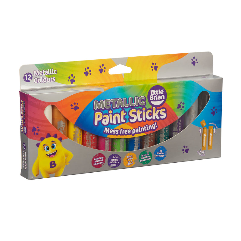 Little Brian Metallic Paint Sticks 12 Pack