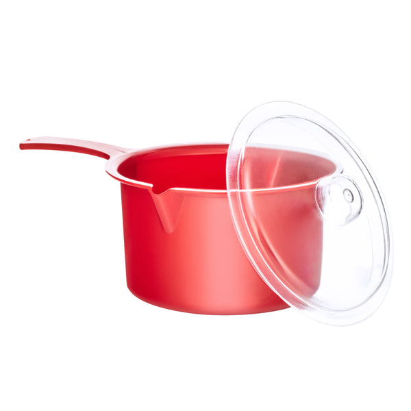 Microwave Saucepan & Lid Red 900ml