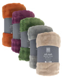 Aurora Design Soft Touch Flannel Blanket Throws 120x150cm - Assorted Colours
