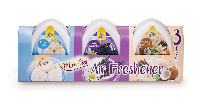 Pan Aroma Mini Gel Air Freshener 3pk