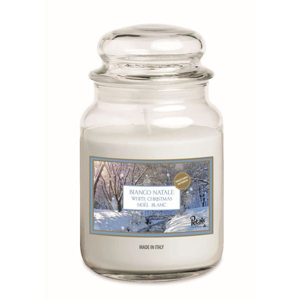 Petali Large Glass Jar Candle - White Christmas