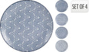 Patterned Plates 19cm 4pc Set
