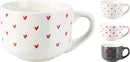 Hearts Stoneware Mug 3 Assorted Colours