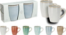 Essentials 2pk Reactive Glaze Stoneware Mugs - Assorted