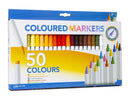 Coloured Markers 50 Pack