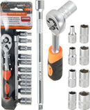 Ratcheting Wrench Socket Set 12pce