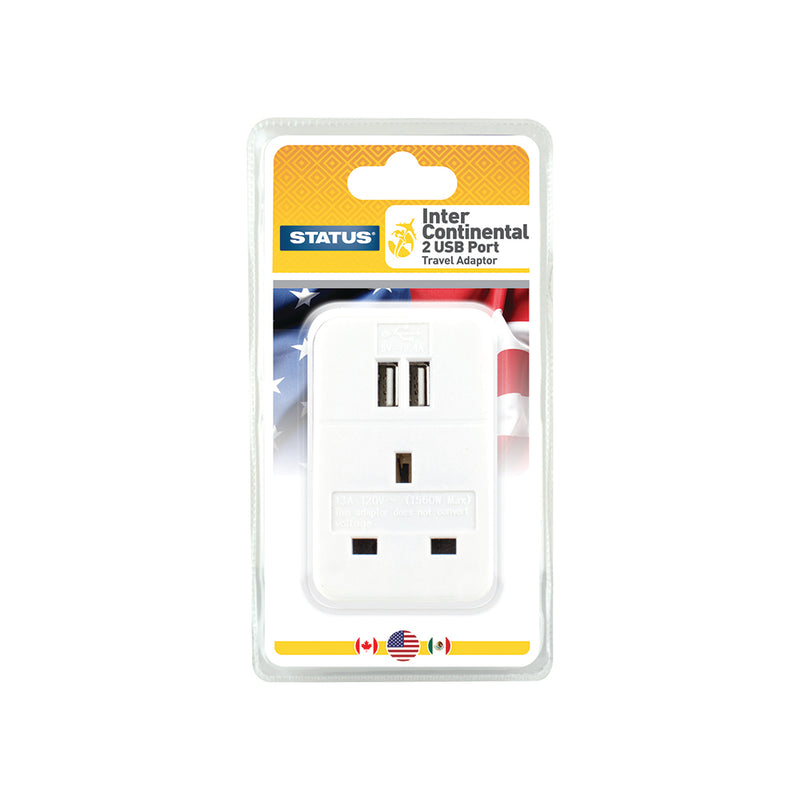 Inter-Continental Travel Adaptor With USB Ports