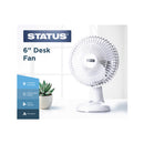 White 6" Desk Fan