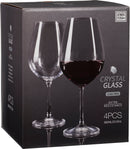 Crystal Red Wine Glasses - 4 Pack