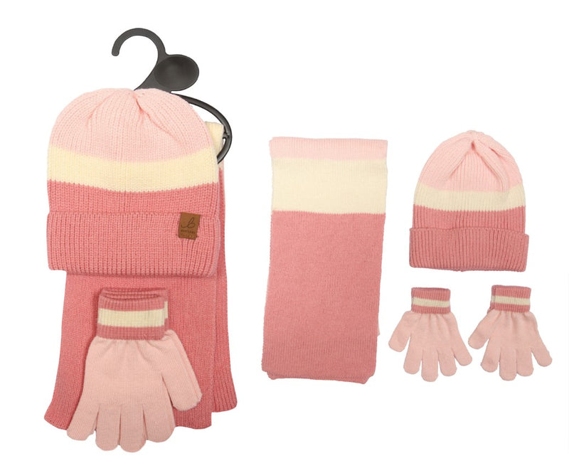 Girls Hat, Scarf & Gloves Set