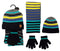 Boys Striped Hat, Scarf & Gloves Set