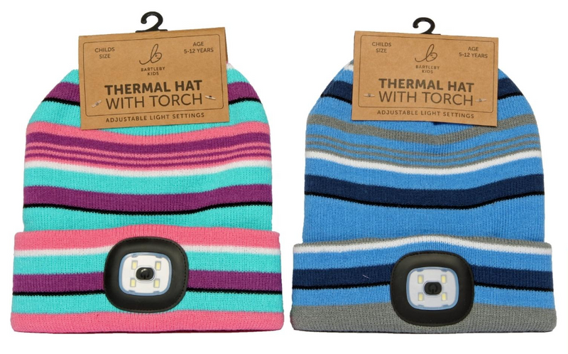 Childrens Thermal Hat With Torch