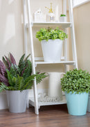 Studio 21cm Round Planter Cover Ice White