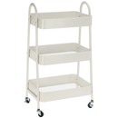Kitchen Trolley 3 Tier - Cream