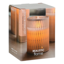 LED Candle In Decorative Glass 10cm
