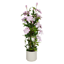 Faux Clematis in Pink/White