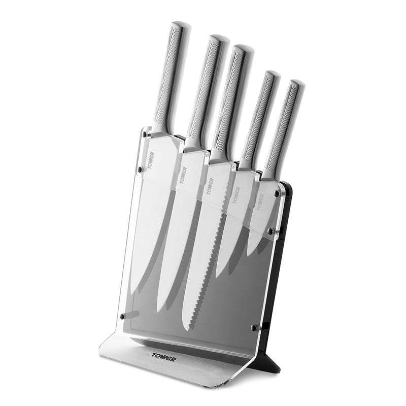 Tower 5 Piece Stainless Steel Knife Set