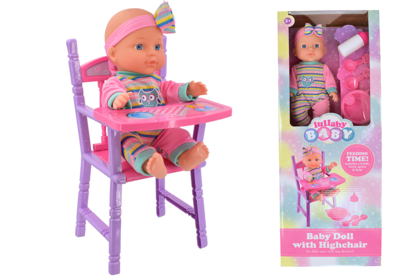 Baby Doll With Highchair Playset