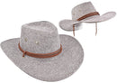 Grey Fabric Cowboy Hat